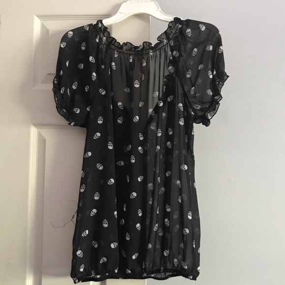 Sheer skull blouse - Picture 2 of 5